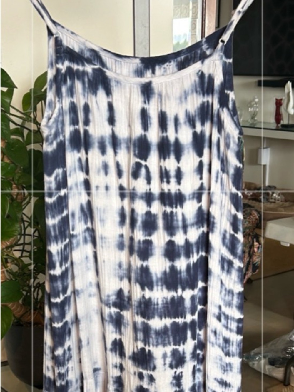 Steve Madden Blue and White Tie-Dye Maxi Dress